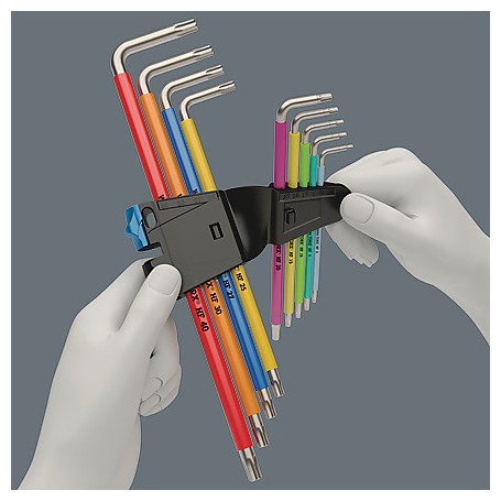 Winkelschlsselsatz 3967/9 TX SXL Multicolour HF Stainless 1 (Edelstahl, mit Halteclip) (05022689001)