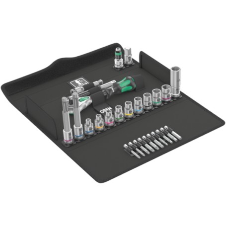 Bicycle Set 7, 3/8" (schwarz/grn, 27-teilig, Speed-Knarre mit schwenkbarem Kopf) (05004175001)