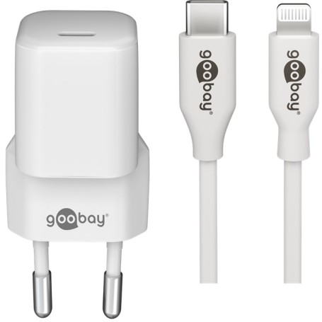 Apple Lightning / USB-C PD-Ladeset 30 Watt (wei, 1 Meter Kabel, PD) (64575)