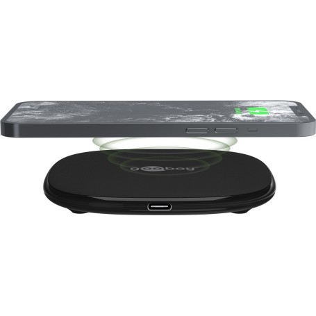 Kabelloses Schnellladegert 15 Watt (schwarz, Qi-Standard) (64675)