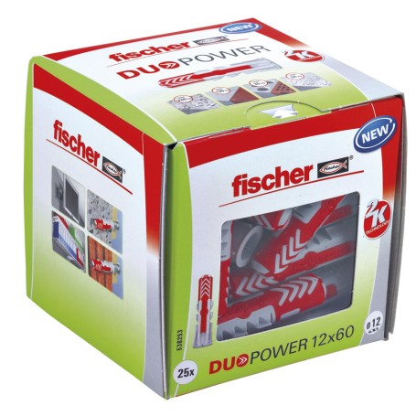 Dbel DUOPOWER 12x60 LD (hellgrau/rot, 25 Stck) (538253)