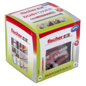 Dbel DUOPOWER 8x65 S LD (hellgrau/rot, 25 Stck, mit Schraube) (538256)