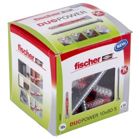 Dbel DUOPOWER 10x80 S LD (hellgrau/rot, 10 Stck, mit Schraube) (538257)