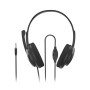 Hama HS-P100 V2 Auricolare Cablato A Padiglione Ufficio Nero, Argento (00139931)