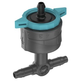 Micro-Drip-System Regulierbarer Reihentropfer 1-8 l/h (schwarz/trkis, 5 Stck, Modell 2023) (13314-20)