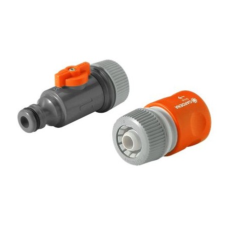 Perl-Regner-Anschlussset 13mm (1/2?) (grau/orange, 2-teilig) (01989-20)