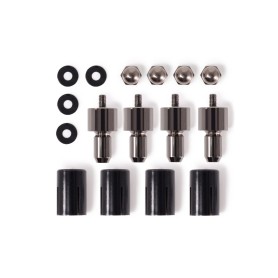 Core Push Mounting 25mm M3/M4/UNC 6-32 Set 4x, Befestigung/Montage (schwarz/silber, 25 mm) (15725)