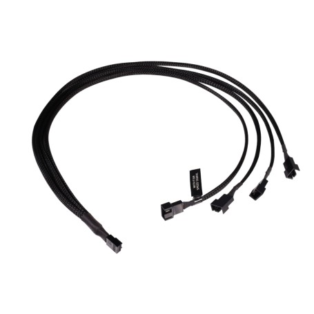 Y-Kabelsplitter 4-Pin auf 4x 4-Pin PWM, 60cm (schwarz) (18684)