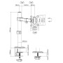 Equip Staffa di montaggio articolata per monitor da scrivania da 17“-32”, nera (65015607101)