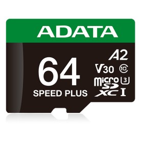 ADATA microSD   64GB Speed Plus UHS-I U3 + Adapter (UD64GUI3V30A2SP-RA1)