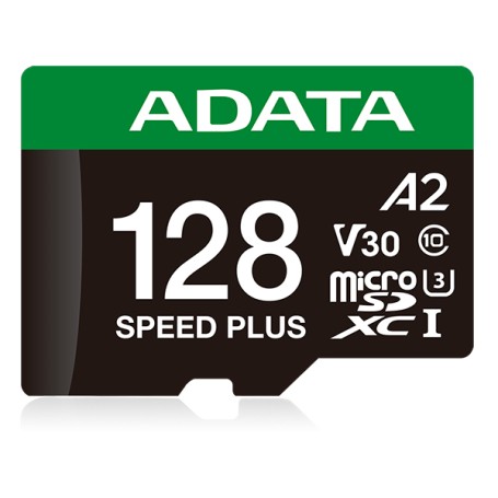 ADATA microSD  128GB Speed Plus UHS-I U3 + Adapter (UD128GUI3V30A2SP-RA1)