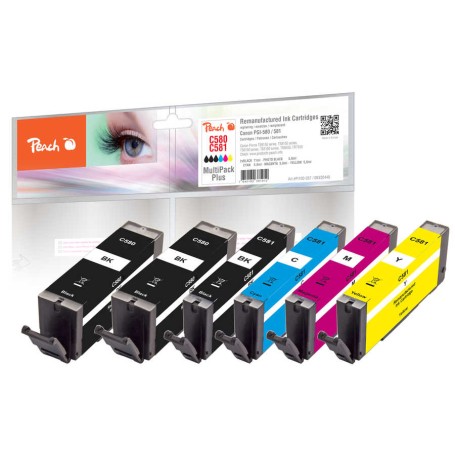 Peach 320448 cartuccia d'inchiostro 6 pz Compatibile