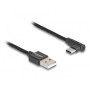 DeLOCK Cavo USB 2.0 Tipo-A maschio per USB Type-C maschio nero con angolazione da 3 m (80033)