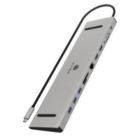 ICY BOX IB-DK2106a-CPD Cablato USB 3.2 Gen 1 (3.1 Gen 1) Type-C Antracite, Nero (61145)
