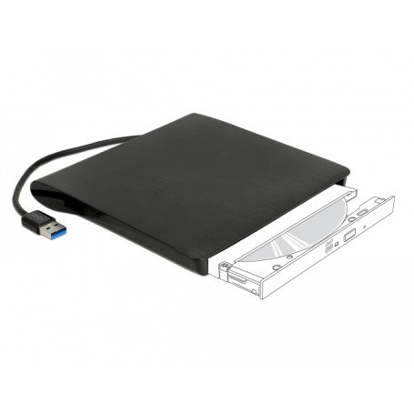 DeLOCK 42603 box per lettore ottico 13,3 cm (5.25") SATA III Nero