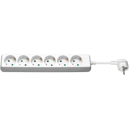 Goobay 51079 prolunghe e multiple 3 m 6 presa(e) AC Interno Bianco
