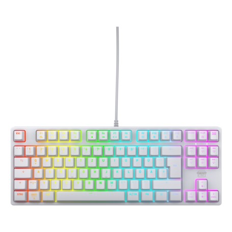 CHERRY K4V2 TKL tastiera Gaming USB QWERTZ Tedesco Bianco (CX-K4V2-RGB-TKL-WH-R-GER)