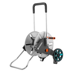 Gardena 18541-20 avvolgitubo da giardino Avvolgitubo multiposizione Manuale Nero, Acciaio inox