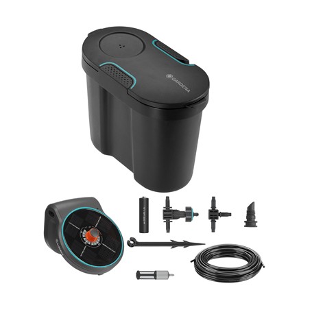 Solar-Bewsserung AquaBloom Set, inkl. Wasserbehlter (grau, fr bis zu 20 Pflanzen) (13301-20)
