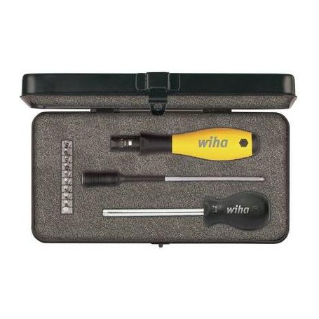 Drehmoment-Schraubendreher Set TorqueVario-S ESD (schwarz/gelb, 14-teilig, 0,4 - 1Nm) (43898)