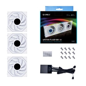 Lian Li UNI FAN TL LCD Case per computer Ventilatore 12 cm Bianco (12TLLCD3W)