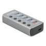 DeLOCK 63263 hub di interfaccia USB 3.2 Gen 1 (3.1 Gen 1) Type-B 5000 Mbit/s Grigio (63263)