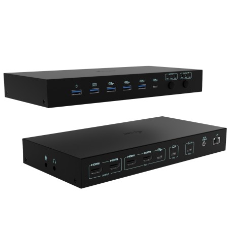 i-tec USB-C KVM Dock PRO for Three Hosts, Dual Video, with 2x Power Delivery, max 92W (C31KVMDOCKPDPRO)