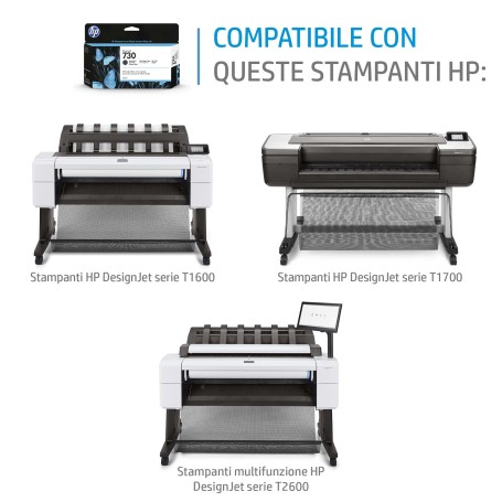 HP Cartuccia di inchiostro grigio DesignJet 730 da 300 ml (P2V72A)