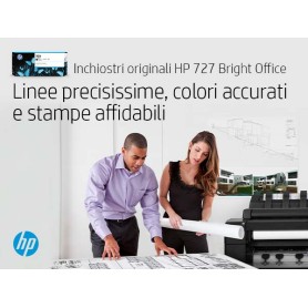 HP Cartuccia inchiostro nero fotografico DesignJet 727, 300 ml (F9J79A)