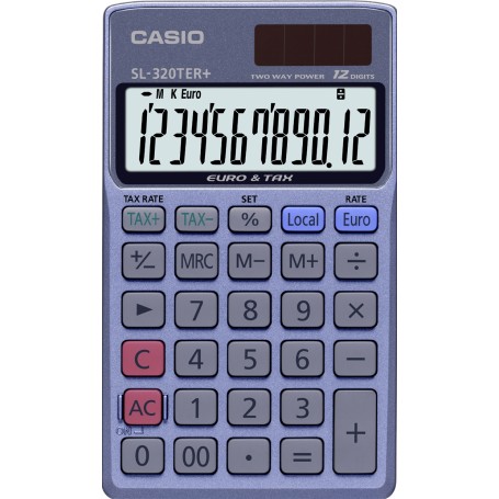 Casio SL-320TER+ calcolatrice Tasca Calcolatrice di base Blu (SL-320TER)