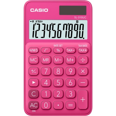 Casio SL-310UC-RD calcolatrice Tasca Calcolatrice di base Rosso (SL-310UC-RD)