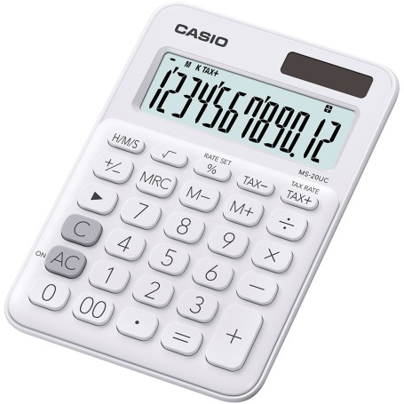 Casio MS-20UC-WE calcolatrice Desktop Calcolatrice di base Bianco (MS-20UC-WE)