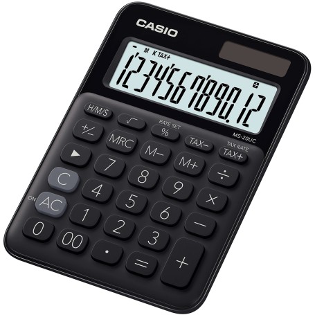 Casio MS-20UC-BK calcolatrice Desktop Calcolatrice di base Nero (MS-20UC-BK)