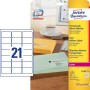 Avery L7560-25 etichetta autoadesiva Rettangolo con angoli arrotondati Permanente Trasparente 525 pz (L7560-25)