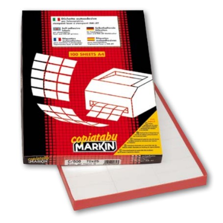 Markin C580 etichetta autoadesiva Rettangolo Permanente Bianco 1000 pz (210C580)