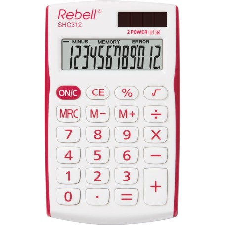 Rebell SHC312 calcolatrice Tasca Calcolatrice di base Rosso (SHC312RD)