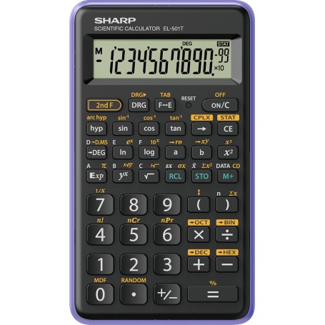 Sharp EL-501T calcolatrice Tasca Calcolatrice scientifica Nero, Porpora (EL501TBVL)