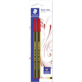Staedtler Blister con 2 penne a sfera Noris rosso (434-02BK2I)