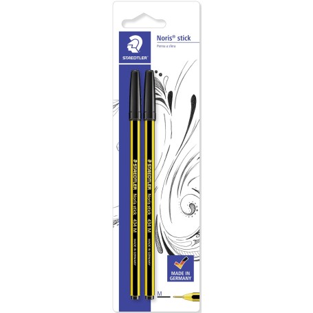 Staedtler Blister con 2 penne Noris nero (434-09BK2I)
