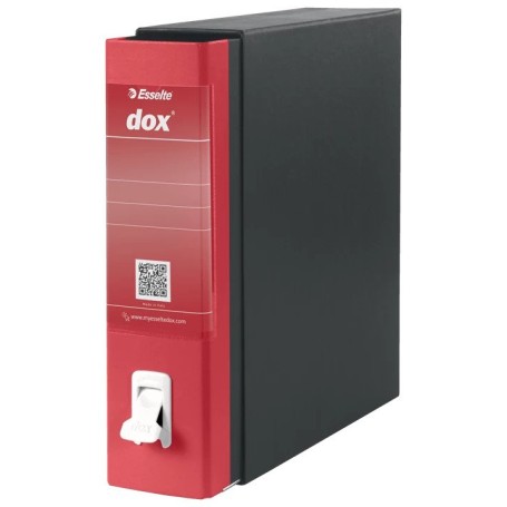 Esselte Dox 1 raccoglitore ad anelli A4 Nero, Rosso (D26111)