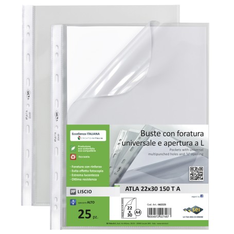 SEI Rota Atla T A cartellina e accessori A4 Trasparente 25 pz (662223)