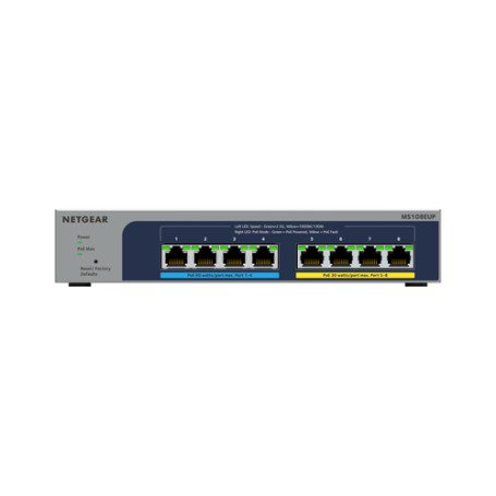 NETGEAR 8-port Ultra60 PoE++ Multi-Gigabit (2.5G) Ethernet Plus Switch Non gestito L2/L3 2.5G Ethernet (100/10 (MS108EUP-100EUS)