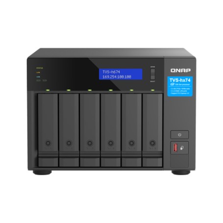QNAP TVS-H674 NAS Tower Collegamento ethernet LAN Nero i5-12400 (TVS-H674-I5-32G)