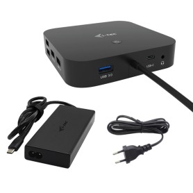 i-tec USB-C HDMI Dual DP Docking Station with Power Delivery 100 W + Universal Charger 100 W (C31TRI4KDPDPRO100)