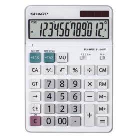 Sharp EL-340W calcolatrice Desktop Calcolatrice con display Bianco (EL340W)