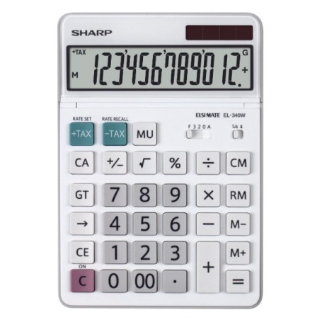 Sharp EL-340W calcolatrice Desktop Calcolatrice con display Bianco (EL340W)