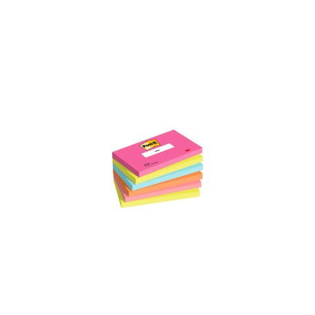 Post-It 7100259224 pouch autoadesiva Rettangolo Blu, Verde, Arancione, Rosa 100 fogli Autoadesivo (655-6-POP)