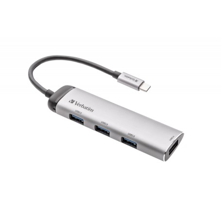 Verbatim Hub Multiporta USB-C Quattro porte USB 3.2 Gen 1 (49147)