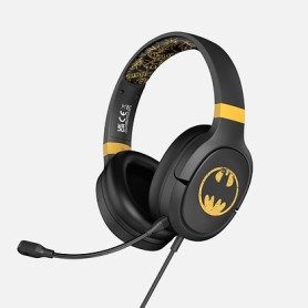 OTL Technologies DC Comics Batman Pro G1 Cuffie Cablato A Padiglione Giocare Nero, Oro (DC0885)