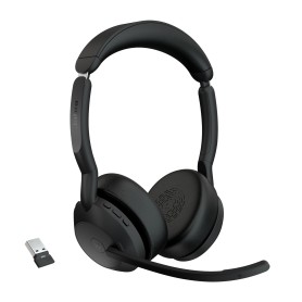 Jabra Evolve2 55 Auricolare Wireless A Padiglione Ufficio Bluetooth Base di ricarica Nero (25599-999-999)